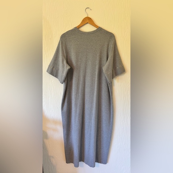 Mother of Pearl No Frills Grey Organic Cotton T Shirt Jersey Maxi Midi Dress - Picture 3 of 10